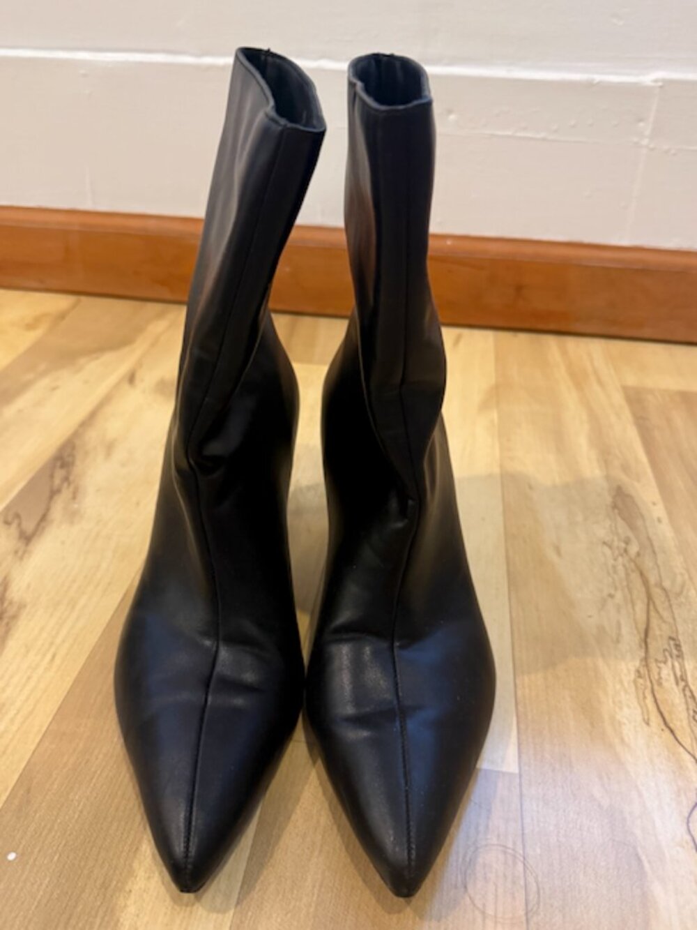 Black Kitten Heeled Booties